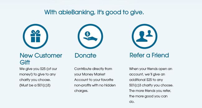 able banking giving charity