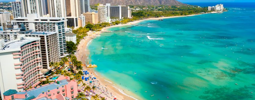 Waikiki beach on Oahu, Hawaii