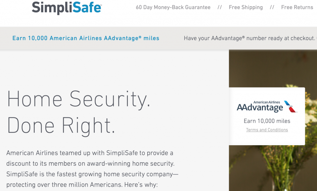 American-airlines-miles-home-security-system