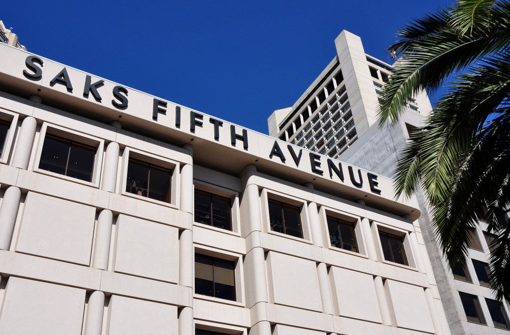 SAN FRANCISCO, CA - OCTOBER 4, 2013: The Saks Fifth Avenue store is located in San Francisco